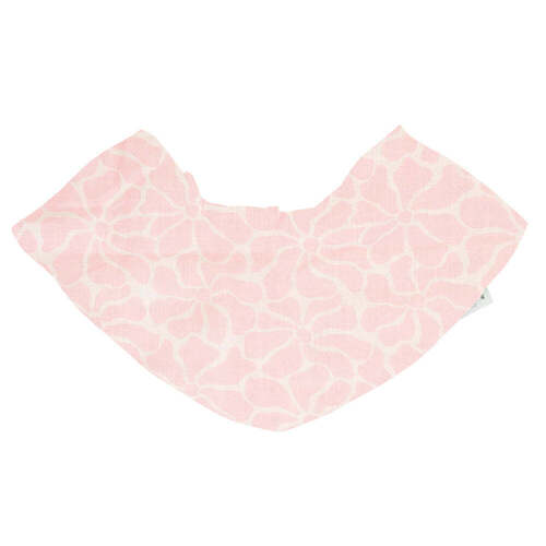 Annabel Trends Bandana Bib - Linen - Pink Petal Floral