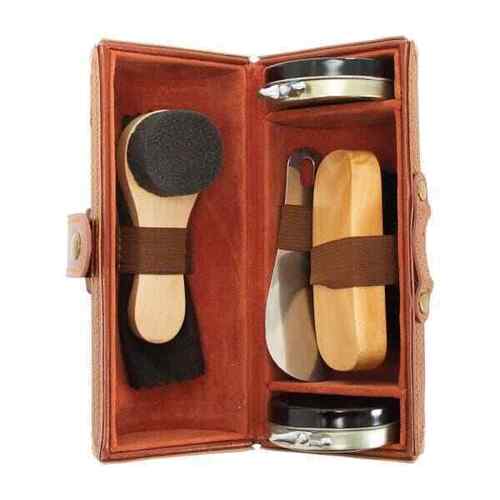 Annabel Trends Gentleman Shoe Shine Kit Shoe Horn Sponge Brush Vegan Leather