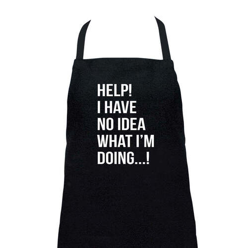 Annabel Trends Screen Print Apron - Help...