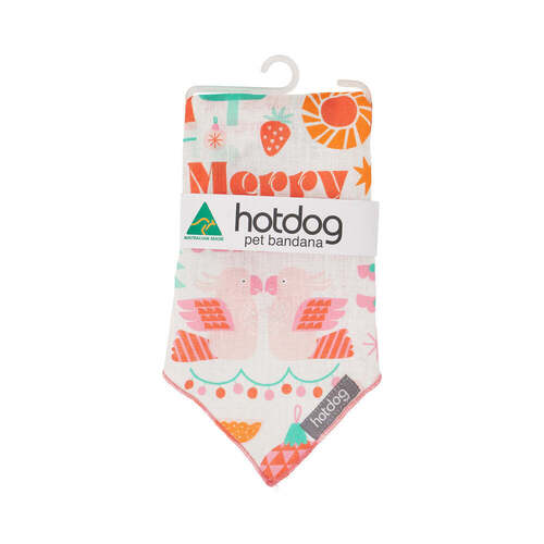 Annabel Trends Hot Dog - Bandana - Linen - Merry Xmas