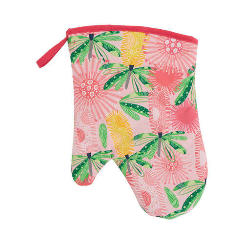 Annabel Trends Oven Mitt - Single - Cotton - Pink Banksia