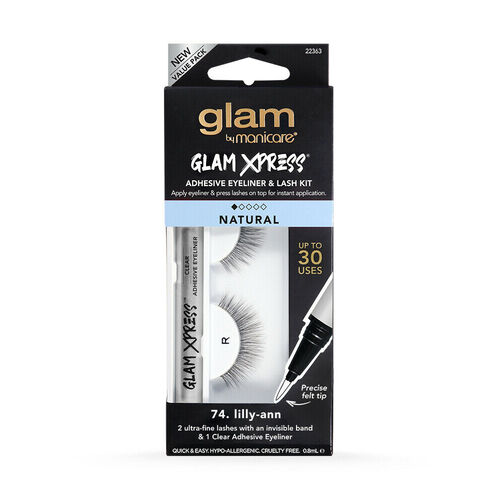 Glam Xpress Clear Adhesive Eyeliner & Lash Kit - Lilly-Ann