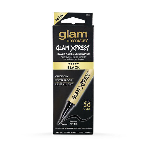 Glam Xpress Black Adhesive Eyeliner 0.8ml Instant Seamless Application