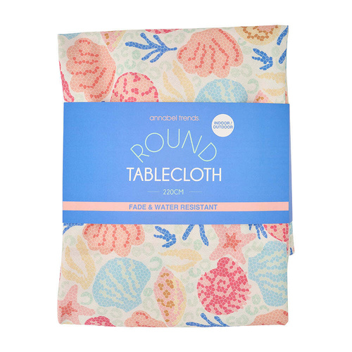 Annabel Trends Round Tablecloth - Shelly Beach