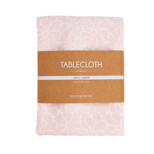 Annabel Trends tablecloth linen pink petal floral