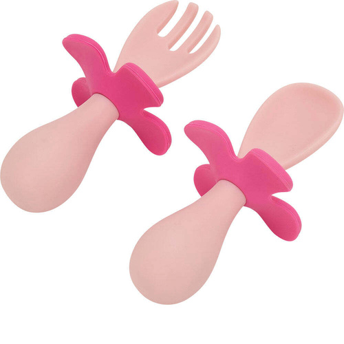 Annabel Trends Flower Fork & Spoon - Pink