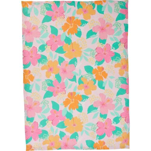 Annabel Trends Tea Towel - Linen - Hibiscus