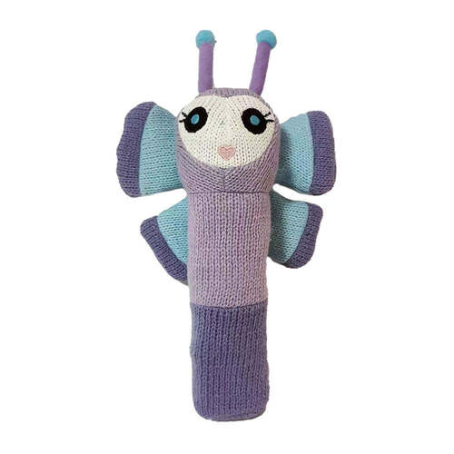 Annabel Trends Hand Rattle - Knit - Butterfly