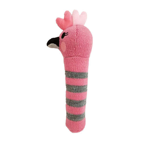 Annabel Trends Hand Rattle - Knit - Pink Galah