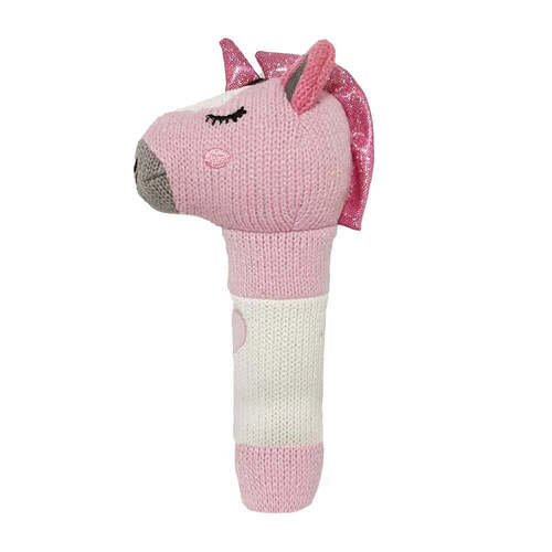 Annabel Trends Hand Rattle - Knit - Unicorn