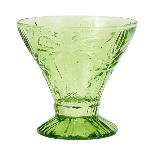 Annabel Trends Cocktail Glass Set Palm Tree Green