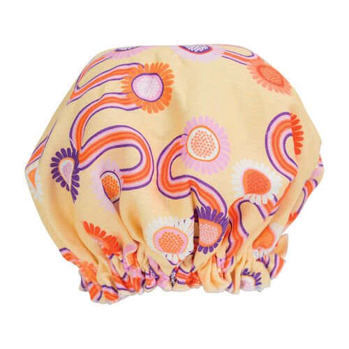 Annabel Trends Shower Cap Linen Groovy Rainbows