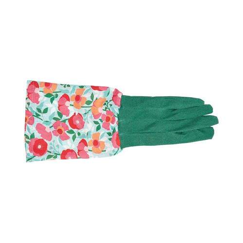 Annabel Trends Long Sleeve Garden Gloves Linen Sherbet Poppies