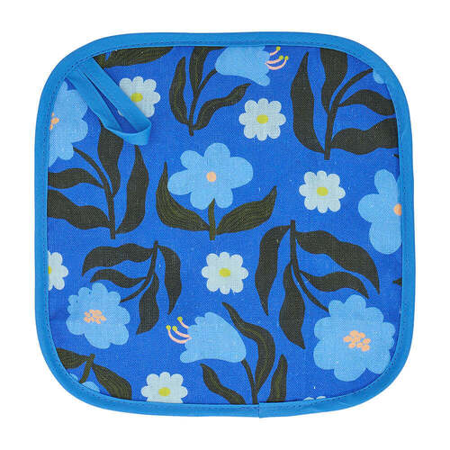 Annabel Trends Pot Holder - Linen - Nocturnal Blooms