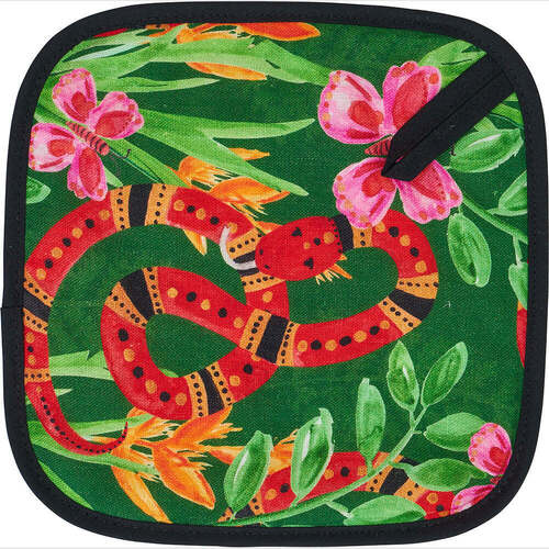 Annabel Trends Pot Holder - Linen - Jungle Snake