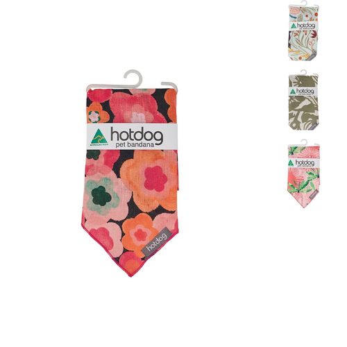 Annabel Trends Hot Dog - Bandana - Linen - Midnight Blooms