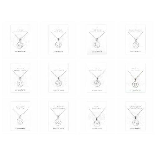 Annabel Trends Zodiac Pendant Jewellery Polished Stainless Steel Finish