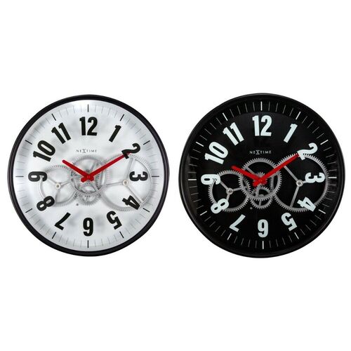 Boyle NeXtime Modern Gear Wall Clock 36cm Easy Switched Off Moving Gears