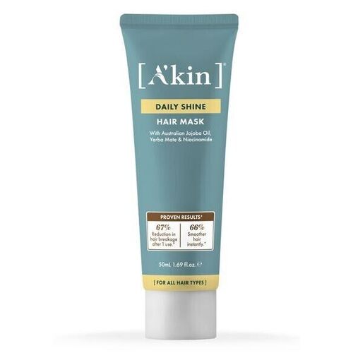 Akin Daily Shine Hair Mask with Jojoba Oil, Yerba Mate & Niacinamide 50mL