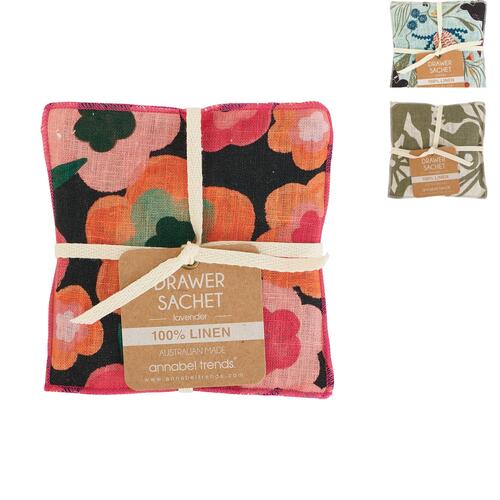 Annabel Trends Drawer Sachet - Linen - Midnight Blooms