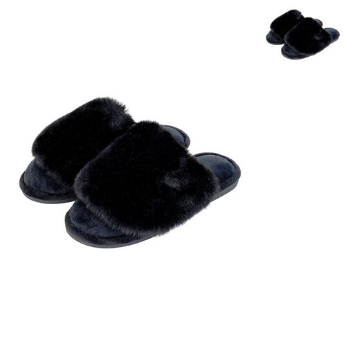 Annabel Trends Slippers - Cosy Luxe - Black Size S/M