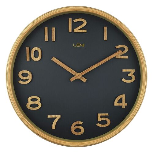 Leni Tilia Wall Clock 25.5cm Black