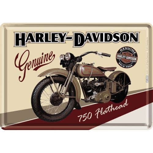 Nostalgic-Art Metal Postcard Harley Flathead 10x14cm