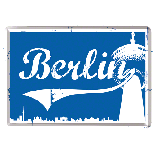 Nostalgic-Art Metal Postcard Berlin, blue 10x14cm