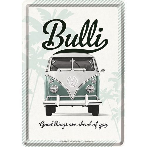 Nostalgic-Art Metal Postcard Volkswagen Good Things Are Ahead Of You 10x14cm