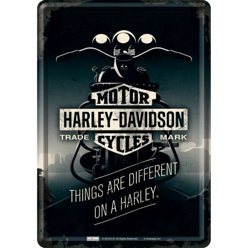 Nostalgic-Art Metal Postcard Harley - Things are Different 10x14cm