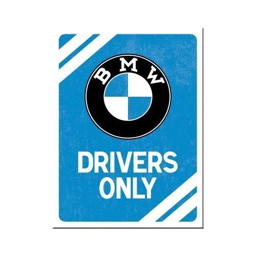 Nostalgic-Art Magnet BMW Drivers Only Blue 6x8cm