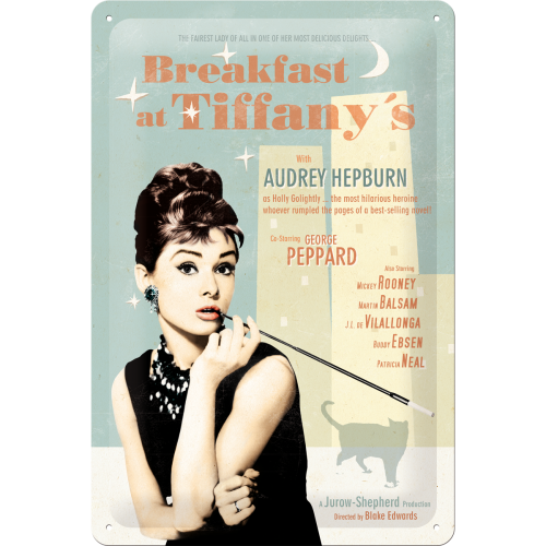 Nostalgic-Art Medium Sign Breakfast @ Tiffany's Blue 20x30cm