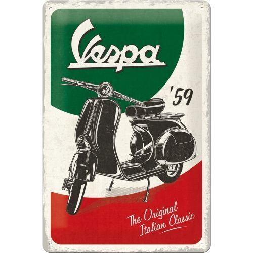 Nostalgic-Art Medium Sign Vespa - The Italian Classic 20x30cm