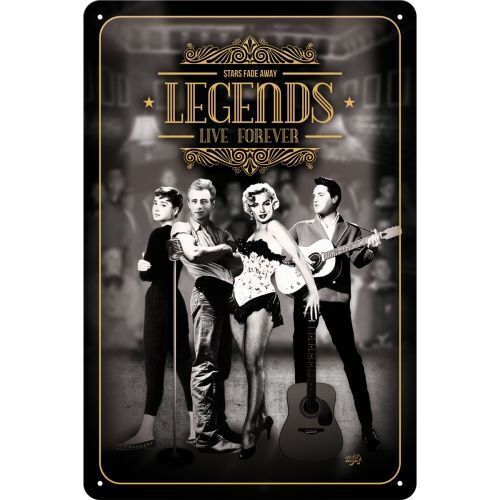 Nostalgic-Art Medium Sign Legends Live Forever 20x30cm