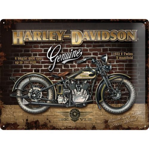 Nostalgic-Art Large Sign Harley Brick Wall 30x40cm