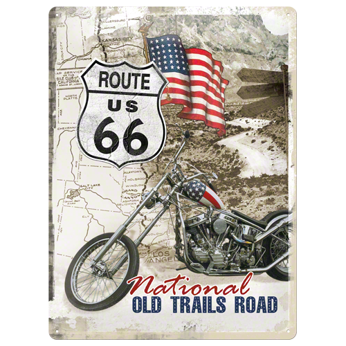 Nostalgic-Art Large Sign Route 66 EasyRider 30x40cm