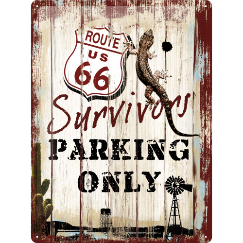 Nostalgic-Art Large Sign Survivor Parking 30x40cm