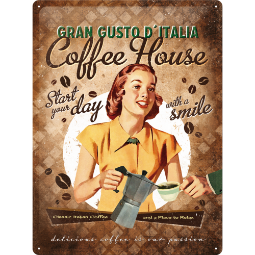 Nostalgic-Art Large Sign Coffee House 30x40cm