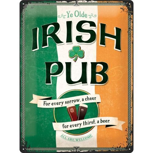 Nostalgic-Art Large Sign Irish Pub 30x40cm