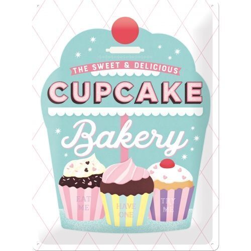 Nostalgic-Art Large Sign Cupcake Bakery 30x40cm