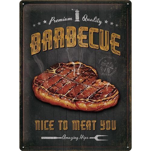 Nostalgic-Art Large Sign BBQ - Nice to Meat You 30x40cm