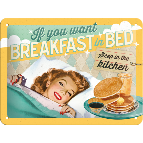 Nostalgic-Art Small Sign Breakfast in Bed 15x20cm