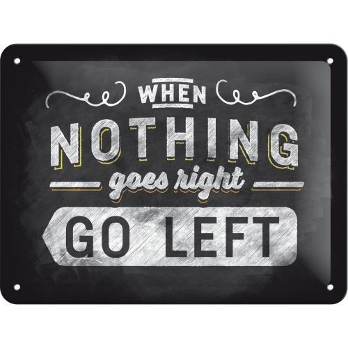 Nostalgic-Art Small Sign Go Left 15x20cm