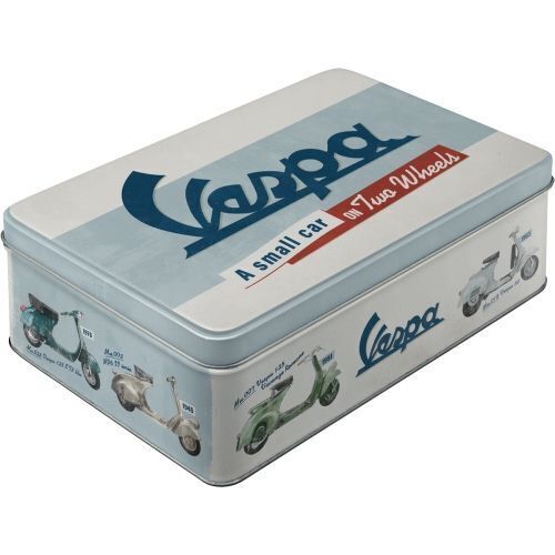 Nostalgic-Art Flat Storage Tin Vespa Chart 23x16x7cm