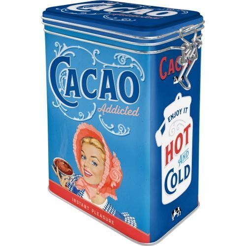 Nostalgic-Art Clip Top Storage Tin Cacao Addicted 7.5x11x1725cm