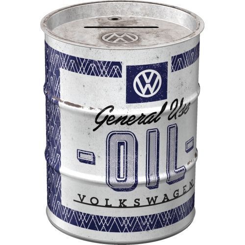 Nostalgic-Art Money Box Oil Barrel VW General Use Oil 9.3x9.3x11.5cm