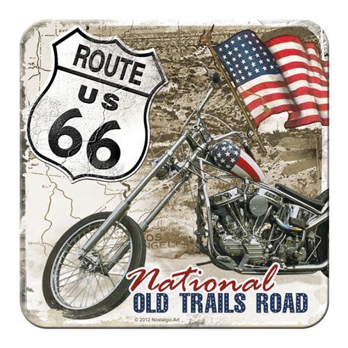 Nostalgic-Art Metal Coaster Route66 EasyRider 9x9cm