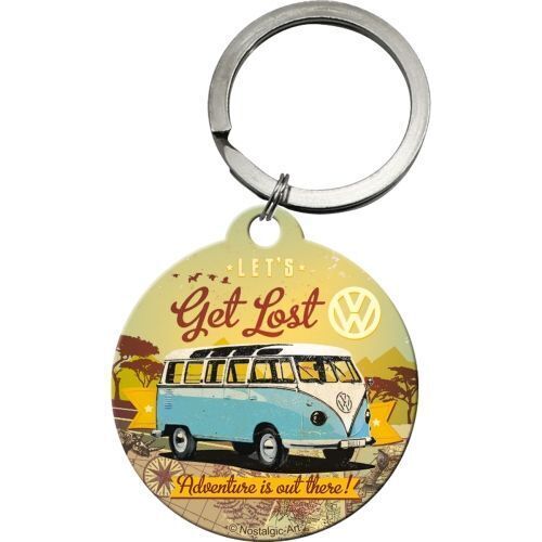 Nostalgic-Art Keyring Round VW Bulli - Let's Get Lost