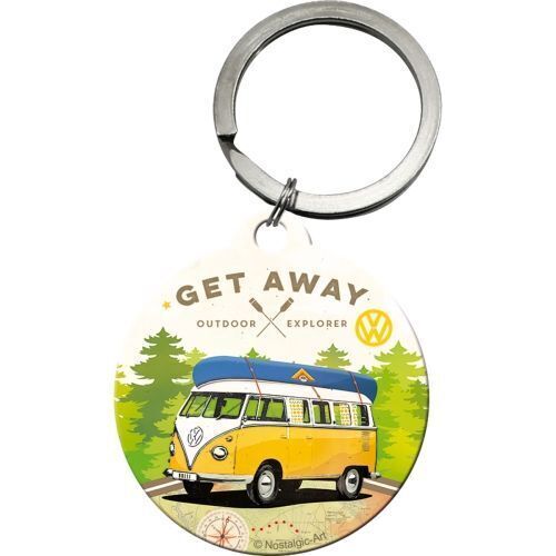 Nostalgic-Art Keyring Round VW Lets Get Away