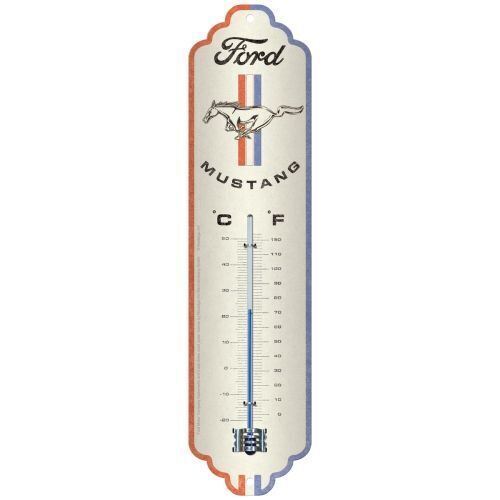 Nostalgic-Art Thermometer Ford Mustang - Horse & Stripes Logo